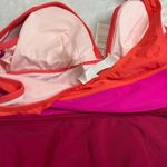 Cupshe  Colorblock Keyhole One Piece Swimsuit Womens Size XL Neon Pink Orange NEW Photo 12