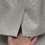 Club Monaco  Cream Silver Metallic Pencil Skirt Size 2 Photo 3