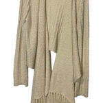 April Cornell Women Large Cream Wrap Cozy Open Front Cardigan Sweater Photo 0