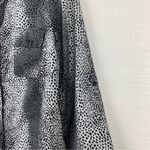Notations  Spotted Animal Print Black Gray Long Sleeve Button Up Collared Top L Photo 2
