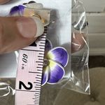 Purple and Yellow Floral‎ Earrings Photo 6