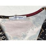 ZARA  Nautical Wrap Bodysuit Top Blue Burgundy Gold Chain Print‎ MEDIUM Colorful Photo 6