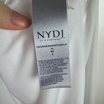 NYDJ Womens White Blouse Size 2X V-Neck 3/4 Sleeve Sheer Neutral Office Casual Photo 4