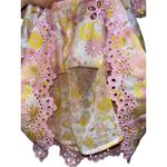 For Love & Lemons Claire Mini Eyelet Scalloped Dress Size Small Embroidered Photo 7