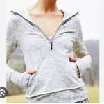 Free People  MOVEMENT Markle Mesh 1/2 Zip Hoodie, Heathered Gray Pink M Photo 7