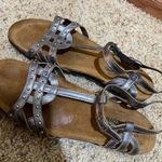 Naot Size 42 11 Elinor Mirror Leather Metallic Sandals Silver Photo 5