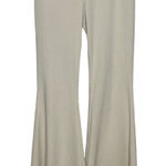 Princess Polly ‎ Cream Ribbed V Front Flare Pants Size 4 Photo 0