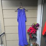 ASOS CURVE Double Ruffle Peplum Midi Dress - Purple 16 Nwt Photo 3