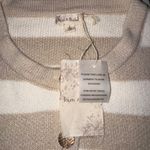 Hem & Thread  Striped Button Cardigan Women's S Cream Tan Long Sleeve Photo 7