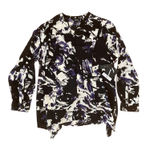 Vera Wang Simply Vera  | NWT Petite Purple, Black, & White Button Down Top | PXL Photo 0