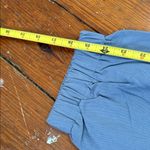 Halara  Womens Jogger Pants Mid Rise Pleated Pockets Cotton Twill Blue Medium Photo 4