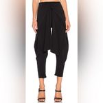 Alexis • Black Nikos Cross Over Tie Front Black Pull On Stretch Pants Large Photo 4