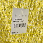 Lush Clothing Lush Womens Yellow Smocked Off Shoulder‎ Spring Demure Summer Top Medium Photo 4
