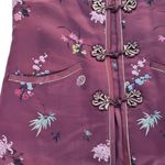 Vintage Embroidered Chinese Faux Silk Vest Medium Red Photo 1