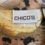 Chico's Chico’s Linen Fall Animal Print Floral Denim Style Jacket Brown Gold 0 (US XS) Photo 1