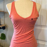 Guess Coral Pink Racerback Tank Top Ring Detail Pocket V Neck Women's M Photo 0