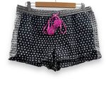 Lele Sadoughi x Roller Rabbit Black, White & Pink Heart Print Pajama Set Sz L Photo 4