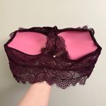 Victoria's Secret PINK Purple Lace Push Up High Neck Racerback Bralette L A - C Photo 3