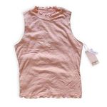 Candie's  Pink Ribbed High Turtle Neck Sleeveless Top US Medium Photo 0