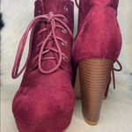 Bella Marie  Women's Goldie-21 Faux Suede Lace-up Platform HighHeel BootiesColor🍷 Photo 4