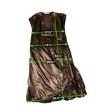 Rodebjer Shiny Bronze Wrap Midi Dress Sleeveless V Neck Pockets size M Black Size M Photo 1