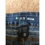 Apt. 9  Women's Juniors Blue Denim Jean Shorts Zip Pockets Size 8 Photo 4