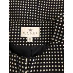 CHAUS NEW YORK Chaus N Y Women Black White Polka Dot Jacket 10 Lined Lapel Long Sleeve Mob-wife Photo 4