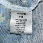 Dress Barn  Classic pleated hem pretty blue color top. New Photo 6