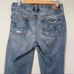 American Eagle  Boy Crop Distressed Boyfriend Jeans Womens 2 Blue Baggy Casual Photo 4