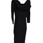SKIMS NWT Cozy Knit Off the Shoulder Dress XL Onyx Photo 4