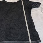 Mudd Criss Cross Short Sleeve Dark Gray Acid Wash Top Small Photo 6