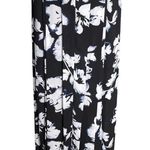 White House | Black Market  Women’s Floral Pleated Maxi Dress Size 4 Black White Photo 8