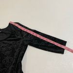 Spin Doctor Black Velvet Damask Dress XS Gothic Witchy Fit & Flare Photo 4