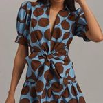 Anthropologie Farm Rio Short-Sleeve Bow-Front Mini Dress Photo 0