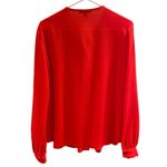 Saks 5th Avenue Saks Fifth Avenue Lightweight Long Sleeve Blouse with Ruffle Front Photo 1