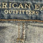 American Eagle Denim Skirt Raw Hem Button Fly Size 4 Photo 1