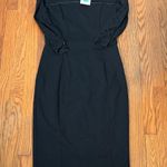 BODEN Isabella Ponte Knit Midi Dress Black Polka Dot Sheath Black Size 8L NWT Photo 0