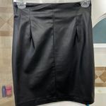 H&M Black Faux Leather Skirt Photo 0
