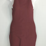 Babaton  Maroon Ribbed Cut-Out Winslet Racerback Fitted Mini Dress‎ Womens XS Photo 0