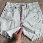 BDG  Dropped Waist Destroy Light Blue Distressed Shorts.  Size 27 Photo 7
