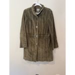 J. Jill Olive Green Ribbed Corduroy Structured button front jacket Size M 2264 Photo 1