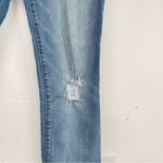 Gap  Real Straight Rolled Hem Mid Rise Jeans Womens 26 Blue Denim Distressed Photo 1
