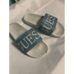 Guess WOMENS  Blue Glitter SLIDES LOGO FLIP Flop Bin2 Photo 1