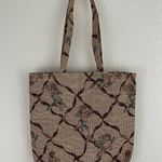 Vintage 90s Tan Brown Cherub Angels Tapestry Carpet Shoulder Shopping Tote Bag Photo 5