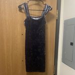 Don't Ask Why NWT Don’t ask why crushed deep blue grey velvet S Photo 2