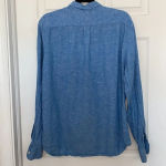 Old Navy  Blue Denim Button Down Top Size L Photo 1
