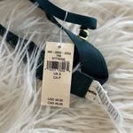 Aerie Velvet Stripe Triangle Bralette Green Size Small Photo 6