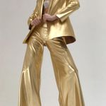 Norma Kamali NWT Oversized Double Breasted Jacket In Gold Photo 1