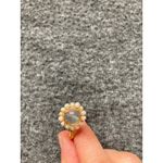 Retro small Aquamarine Freshwater Pearl Lace 14K Golden Filled Hand Photo 3