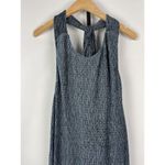 Anthropologie Maeve By‎  Navy Blue Crinkle Velvet Sleeveless Maxi Dress Size M Photo 4
